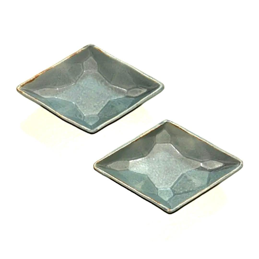 安福由美子 器 うつわ 2個セット ペア 作家 美品 小皿 豆皿 入手困難