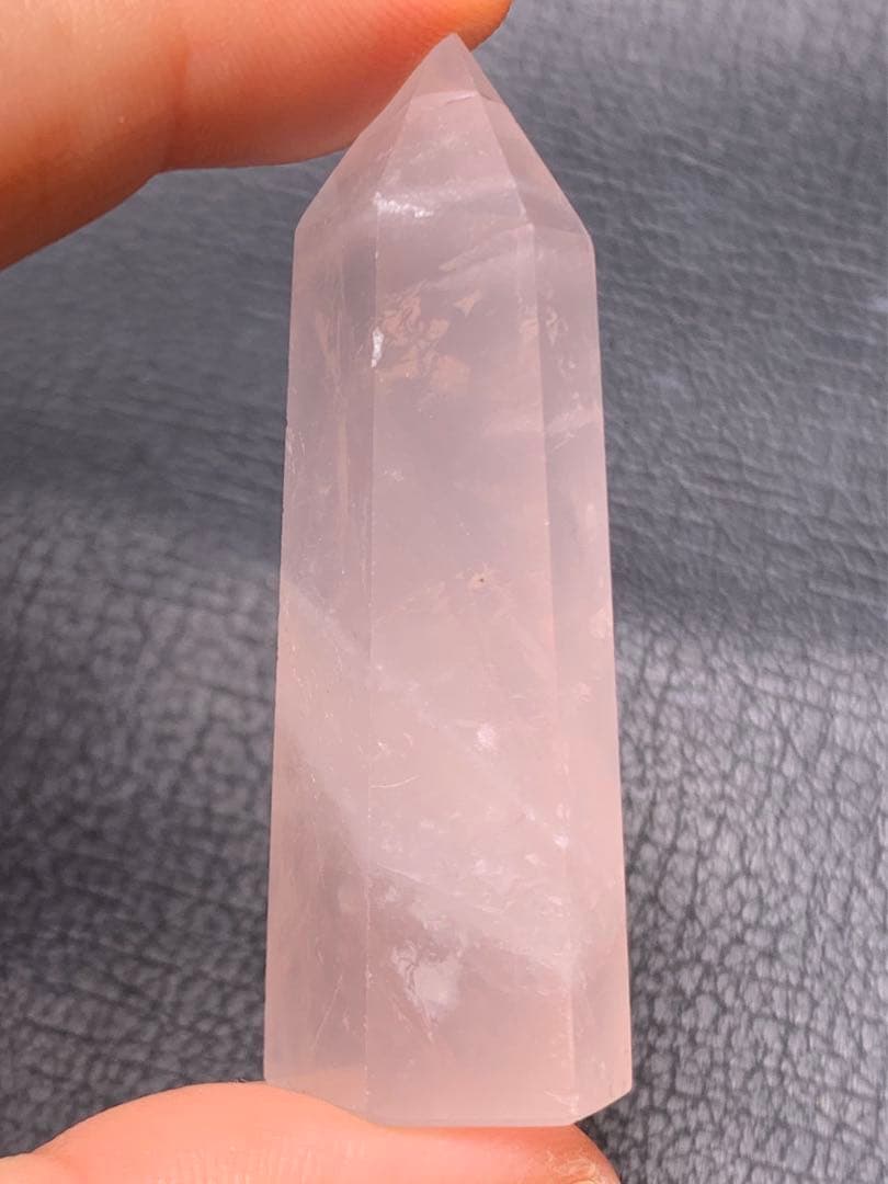 071836  天然石ローズクォーツ六角柱✨虹入り 楽天市場】ローズクォーツ ポイント 1個 約81g〜99g｜ローズクォーツ