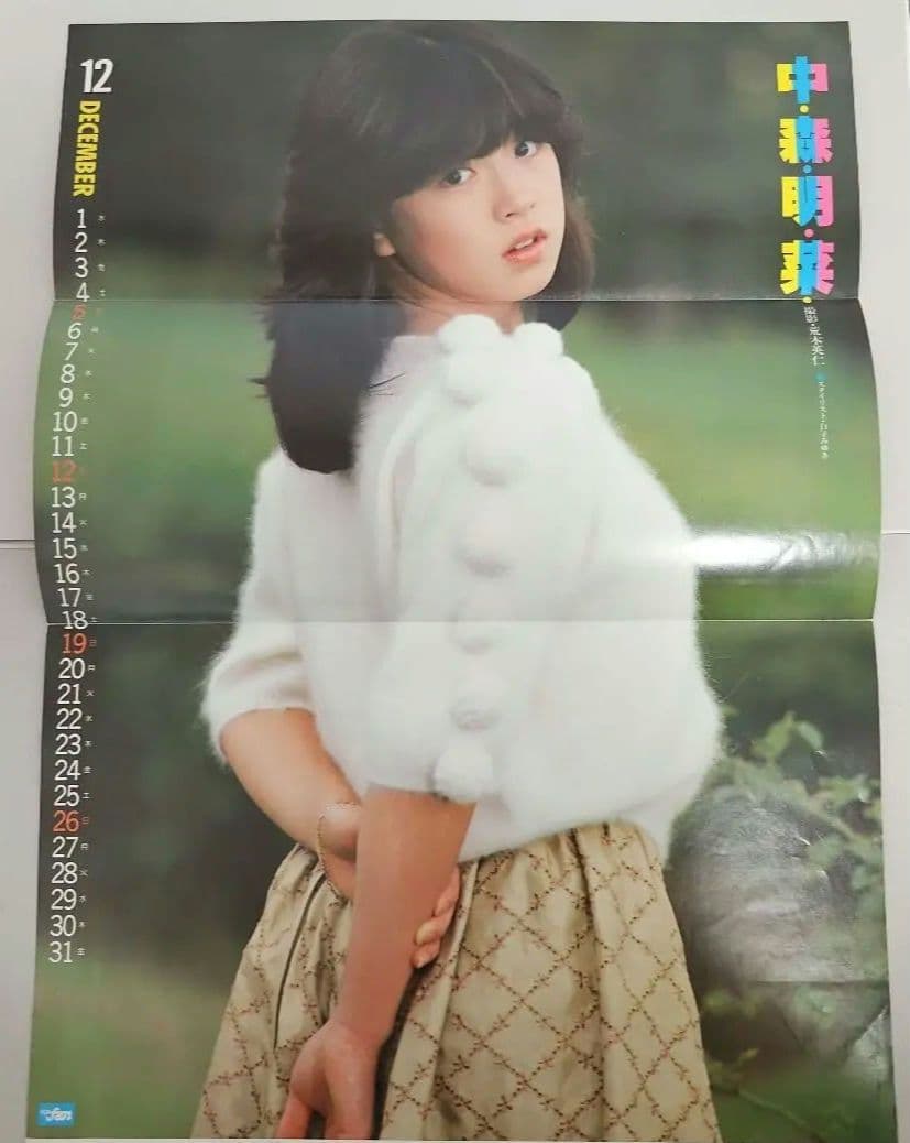 中森明菜 デビュー初期 ポスター② ピンナップ 1982年 当時物 昭和