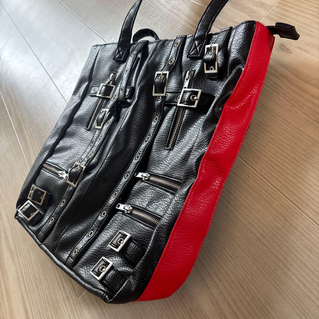 マイケル・ジャクソン BAD トートバッグ 黒/赤 新品タグ付き - メルカリ