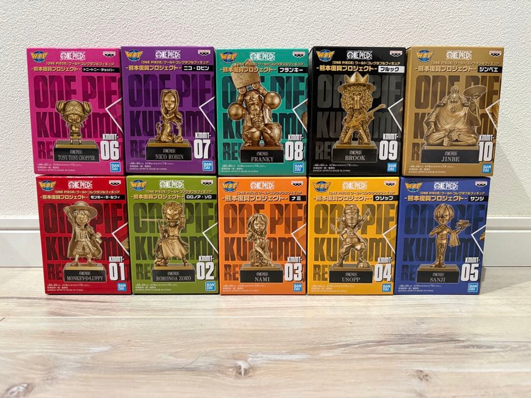 ワンピース　ワーコレ　熊本復興　銅像フィギュア　麦わらの一味 全10種 お知らせ】 ワールドコレクタブルフィギュア-熊本復興プロジェクト