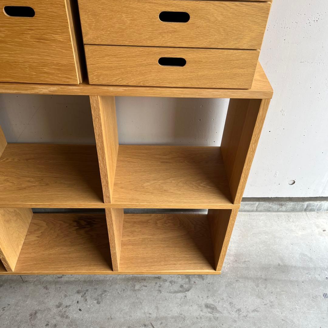 美品☆無印 スタッキングシェルフセット・3段×2列・オーク材