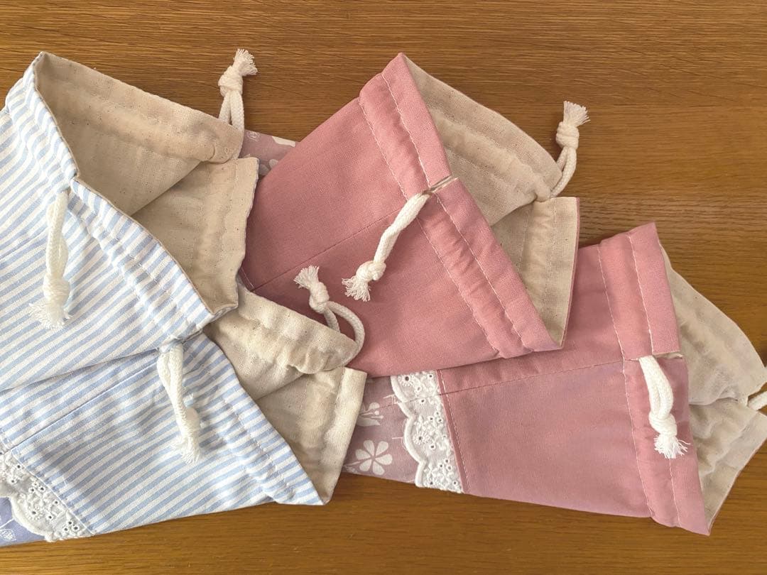 リクエスト品 ハンドメイド 入園入学準備 8点セット 手書き風花柄