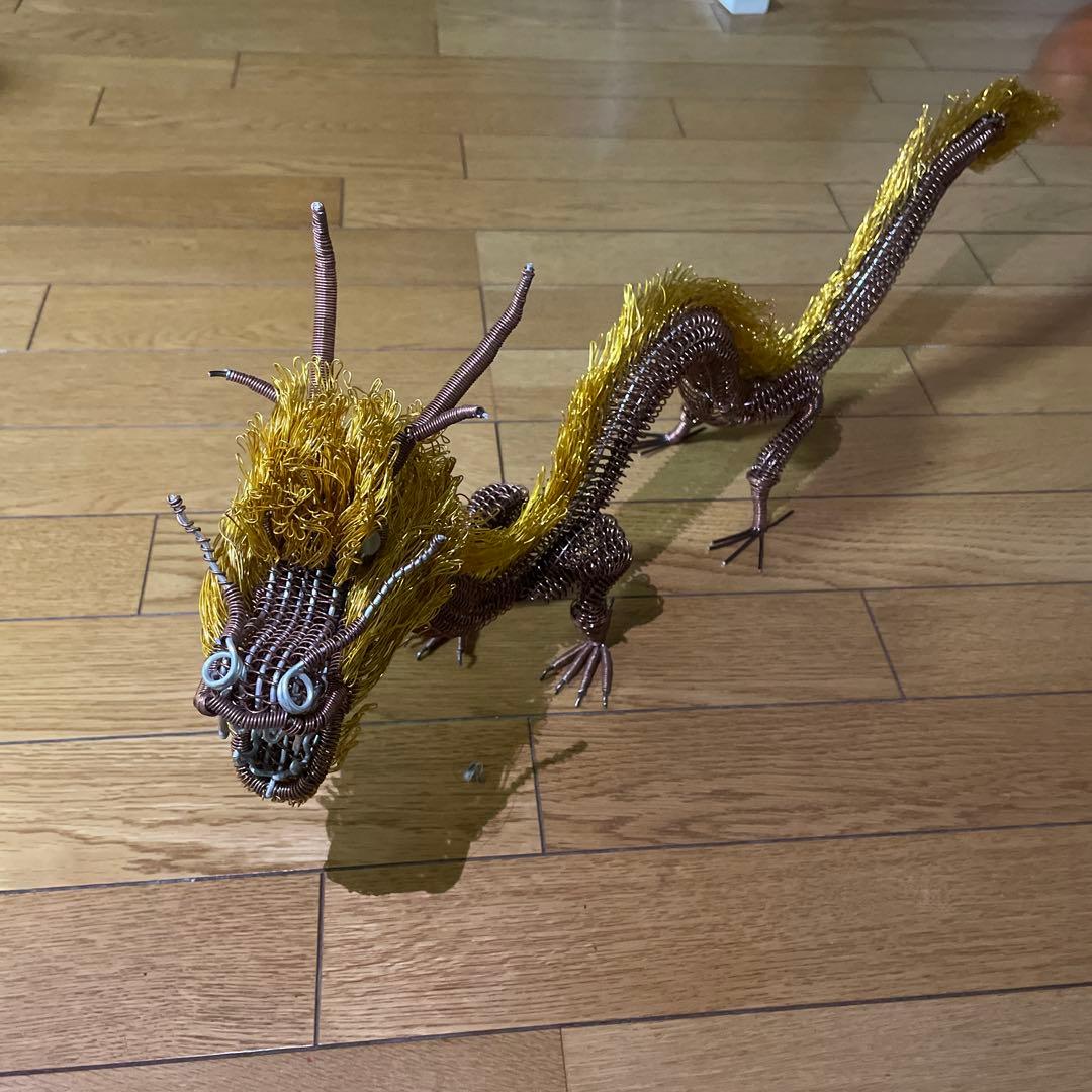 ワイヤー製ドラゴン置物 楽天市場】針金アート 祈願龍 干支 大サイズ 開運ドラゴン ワイヤー