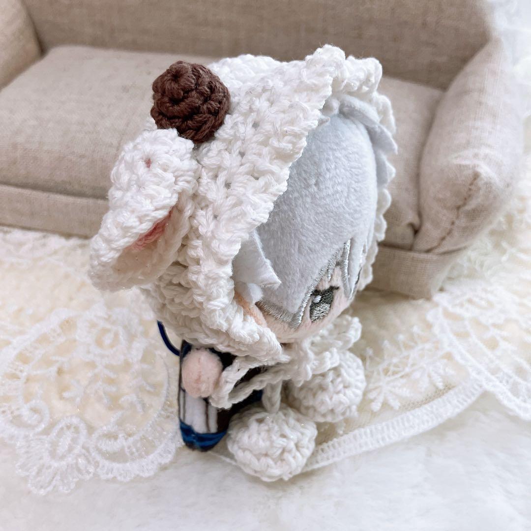 8㎝ ほわぬい ぬい服 ぬいぐるみ 着ぐるみ ひつじボンネット 白14