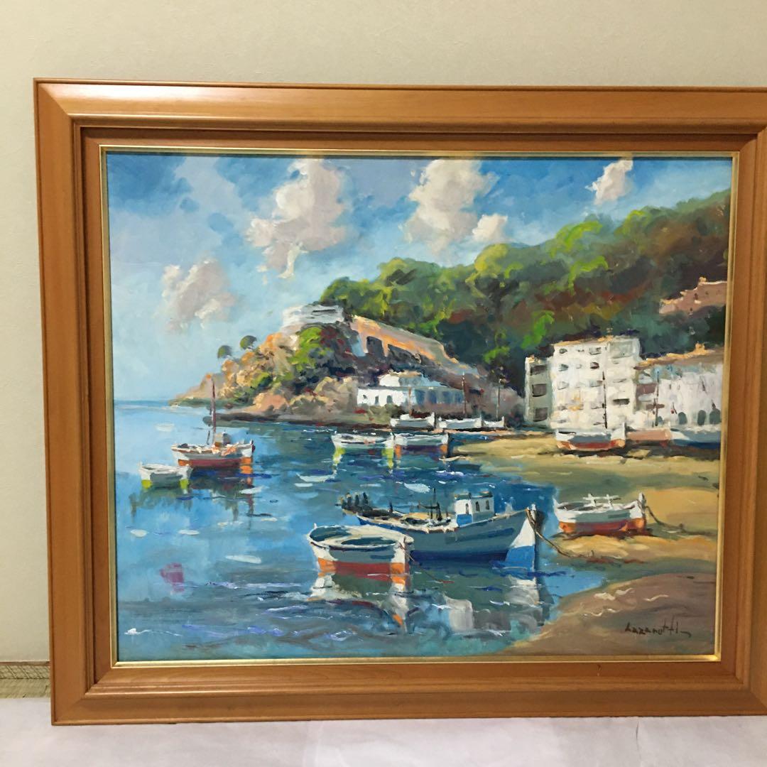 ヨーロッパ絵画油絵手書きワイド海景 ヨーロッパ絵画油絵手書きワイド海景