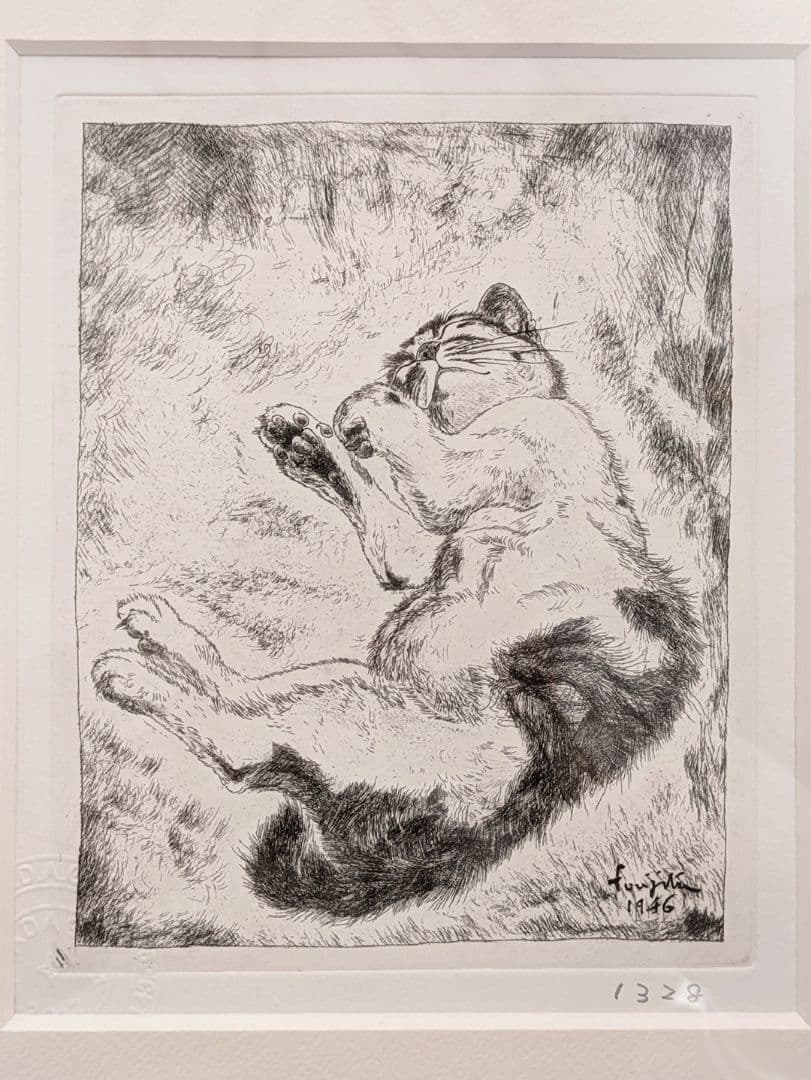 藤田嗣治 『猫』 / エッチング 銅版画 / シャーマンコレクション 藤田嗣治 『猫』 / エッチング 銅版画 / シャーマンコレクション