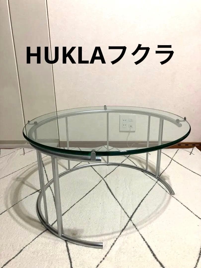 ガラスリビングテーブル ニトリ（NITORI） ガラス天板センターテーブル 引出し付き (大理石柄