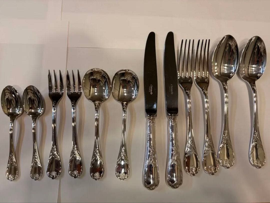 【美品】Christofle クリストフル カトラリー6本セットx 2組 Christofle (クリストフル) カトラリーセット｜トレファクONLINE