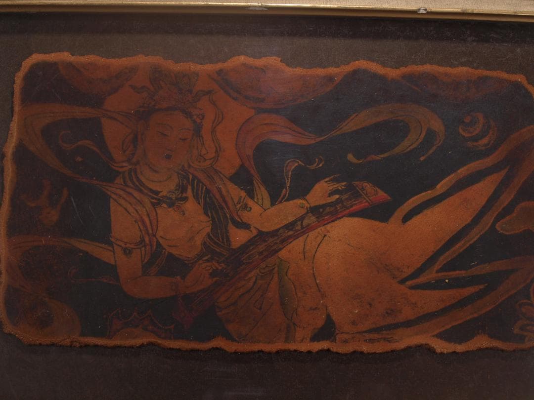 中国唐時代 敦煌莫高窟壁画 彩絵 人物像 発掘品 AK1948A8-5 - メルカリ