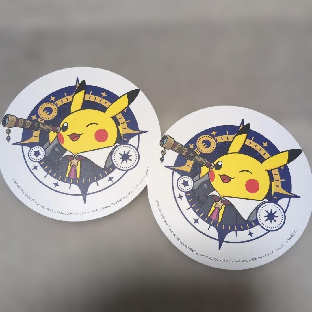 ポケモン天文台 ピカチュウのコースター2枚セット - メルカリ