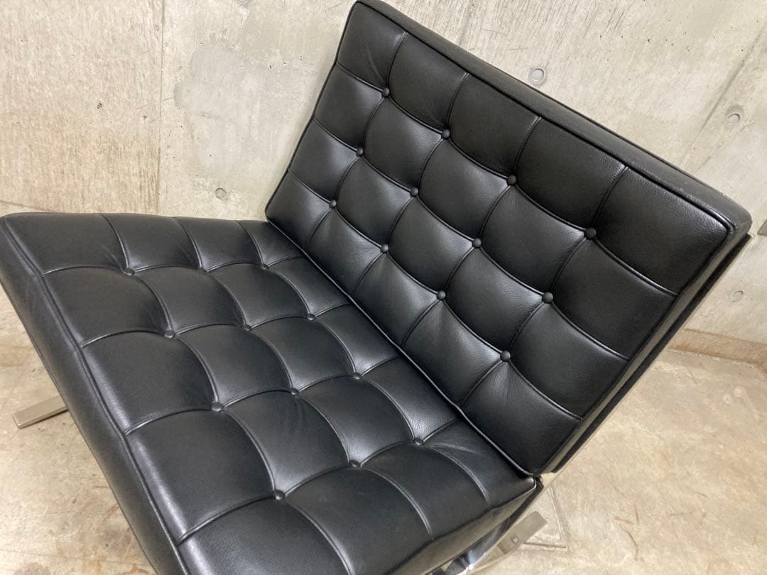 定価140万! 名作 良品 正規Knoll 黒 バルセロナ チェア オットマン