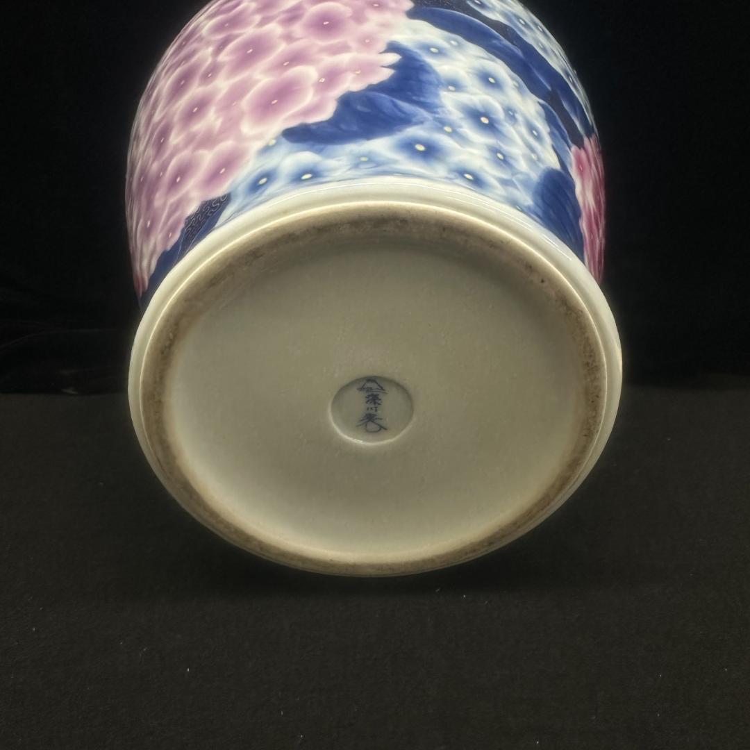 深川製磁 金彩紫陽花図 大壺 約29cm 中古美品 - メルカリ