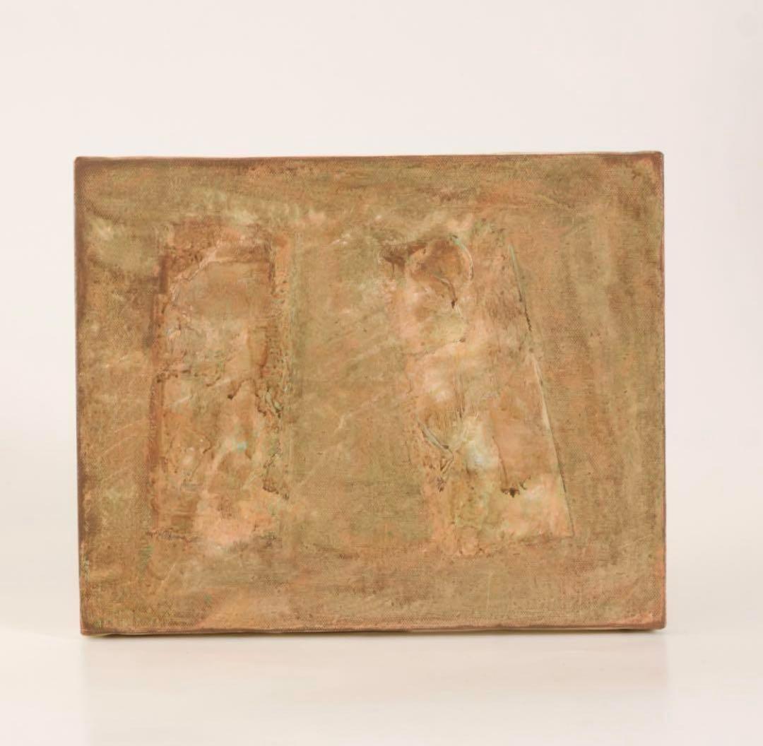 抽象絵画 抽象画 油絵 油彩 現代美術　アート　オブジェ　置物　民芸 抽象画 現代アート 「彩-52」 色紙に油彩の抽象画、 その他インテリア