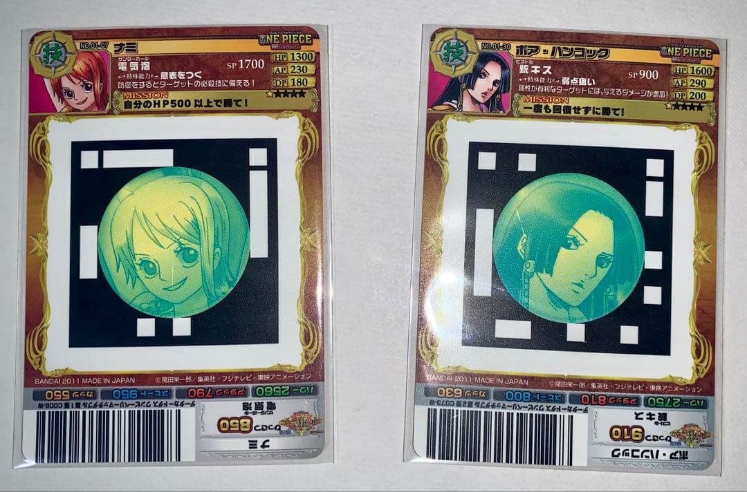 ONE PIECE ナミ ハンコック ARカードダス セット ワンピースカード
