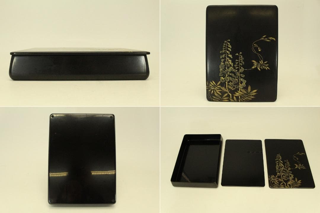 輪島塗 四段重箱 定紋八寸重箱 点彫り沈金 共箱付 【公式通販】