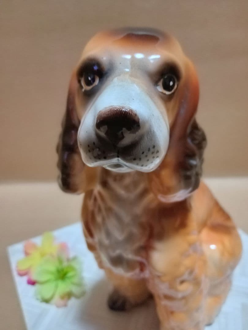 犬の置物 コッカスパニエル 陶器製 【高さ:約19cm 幅:約9cm】 - メルカリ