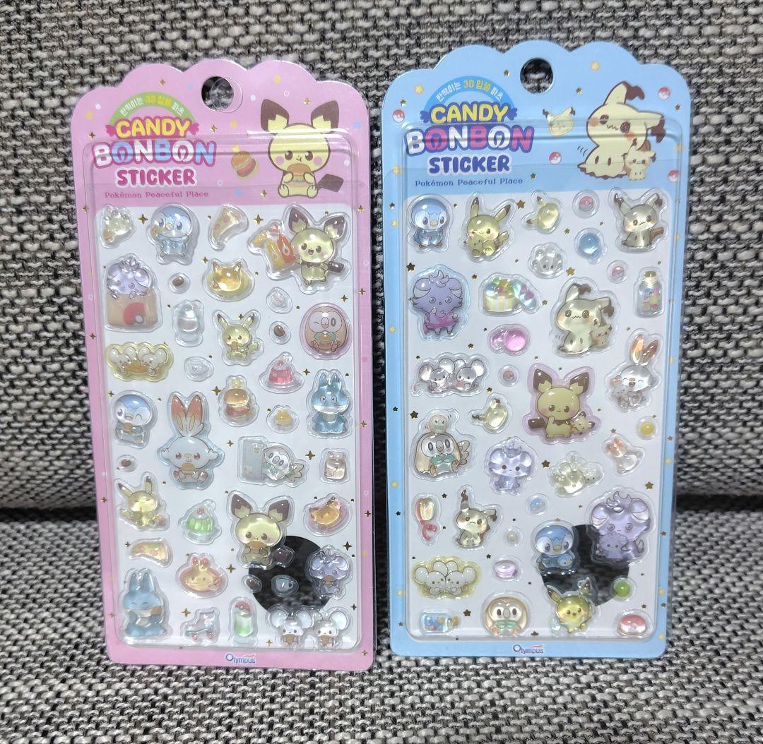 公式正規品 韓国限定 ポケモン ポケピース ボンボンドロップ 3Dシール