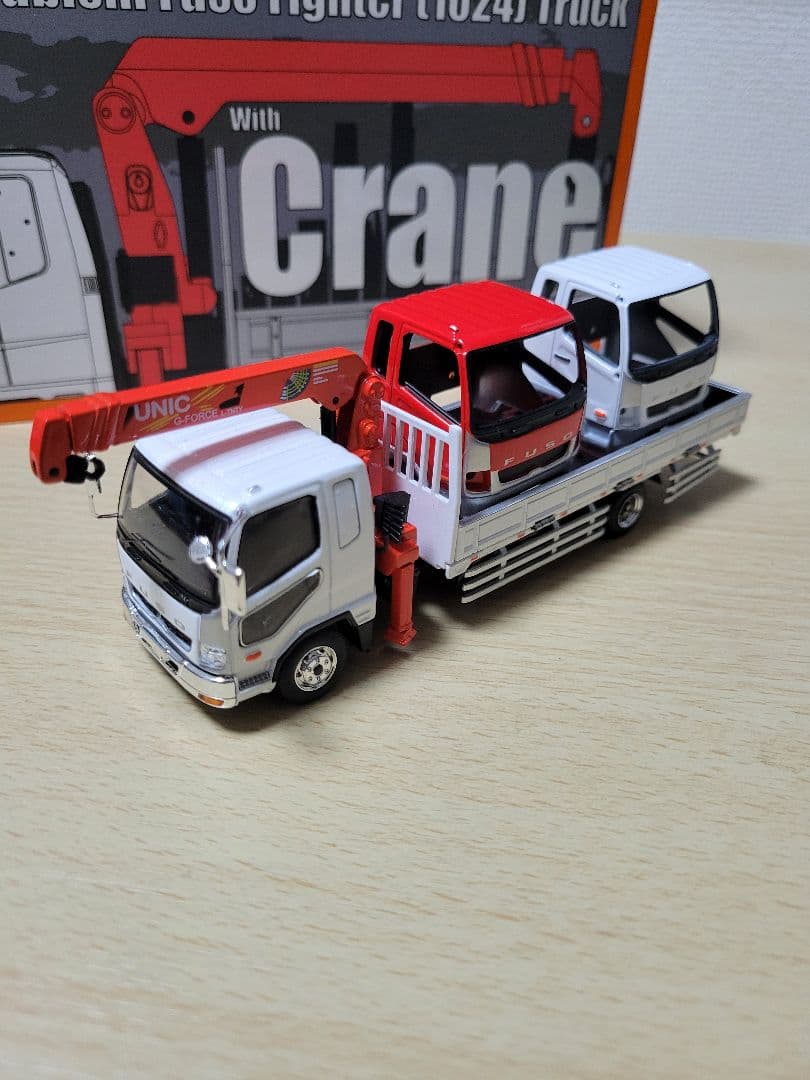 GCD ゲインコーププロダクツ 三菱ふそうファイター 白 ユニック 1/64