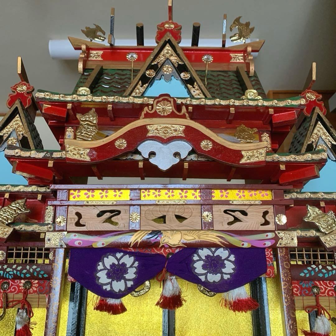 雛御殿 70cm×75cm アンティーク 木製 レトロ ヴィンテージ