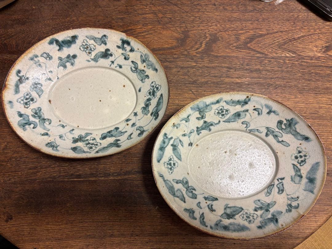 新品未使用 希少 コウホ窯 市野吉記 楕円皿 2皿セット コウホ窯 市野吉記 安南手 楕円皿【26】 - 作家ものの器と生活雑貨 on