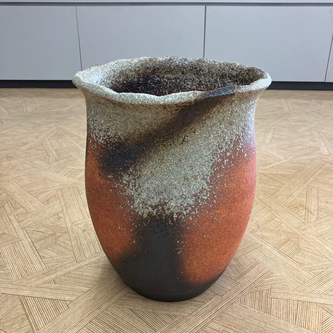 お値下げしました。信楽焼火色傘立て 傘立て 陶器 おしゃれ 信楽焼 かさたて 和風 傘入れ モダン 緋色 玄関