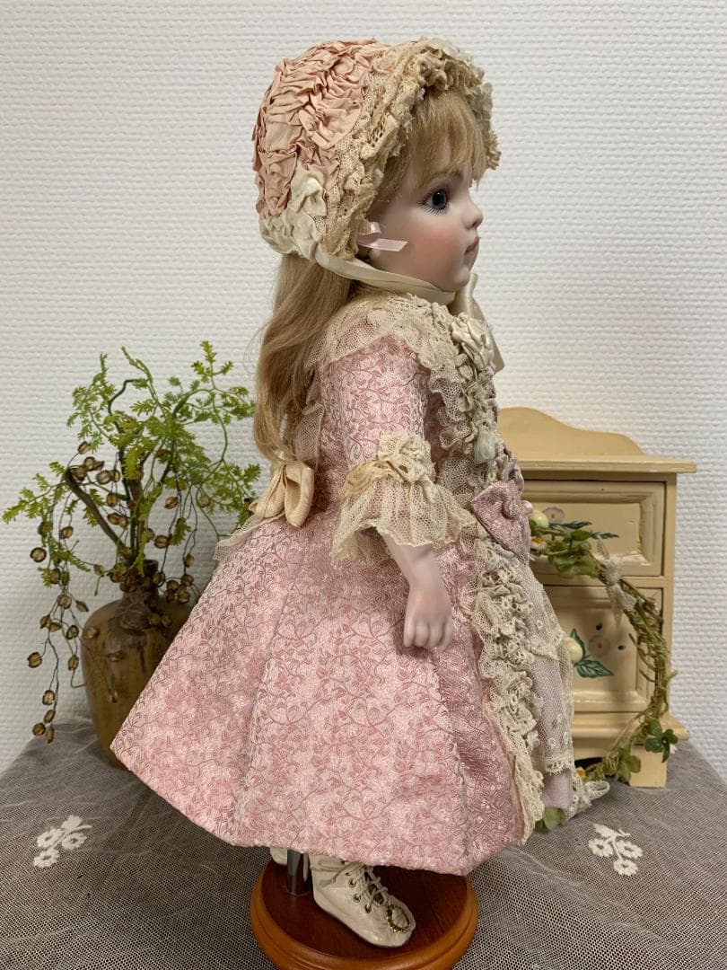 ✨3日間限定✨ビスクドール38㎝用ドレス&ボネ ピンク系 リプロ