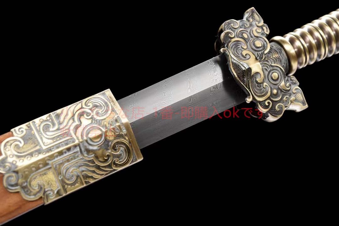 竜の戦剣（銅柄ねじれ紋様）古兵器 武具 刀装具 日本刀 模造
