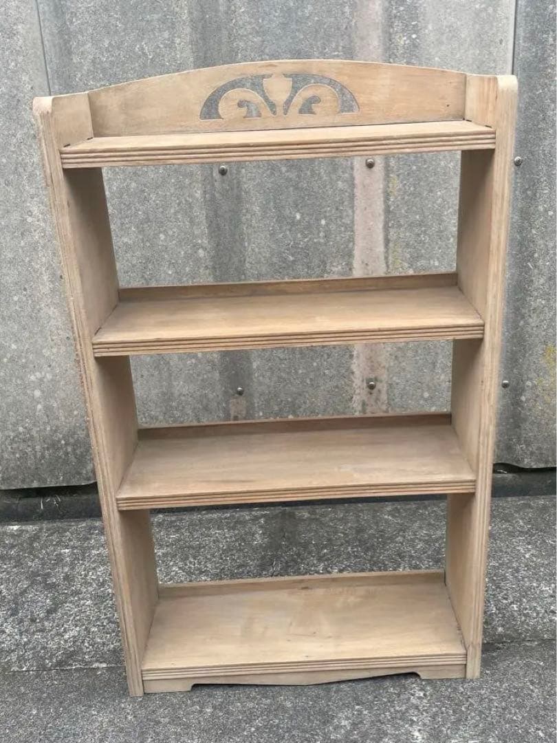 古道具/当時物/木製/無垢材/本棚/透かし彫り/店舗什器/ディスプレイ/③ 古道具/当時物/木製/無垢材/本棚/透かし彫り/店舗什器/ディスプレイ/③