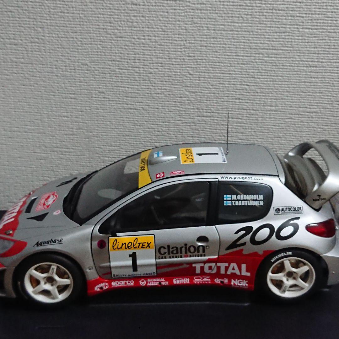 AUTOartプジョー206WRC3台セット絶版車メチャレアナンバーおまけ付き