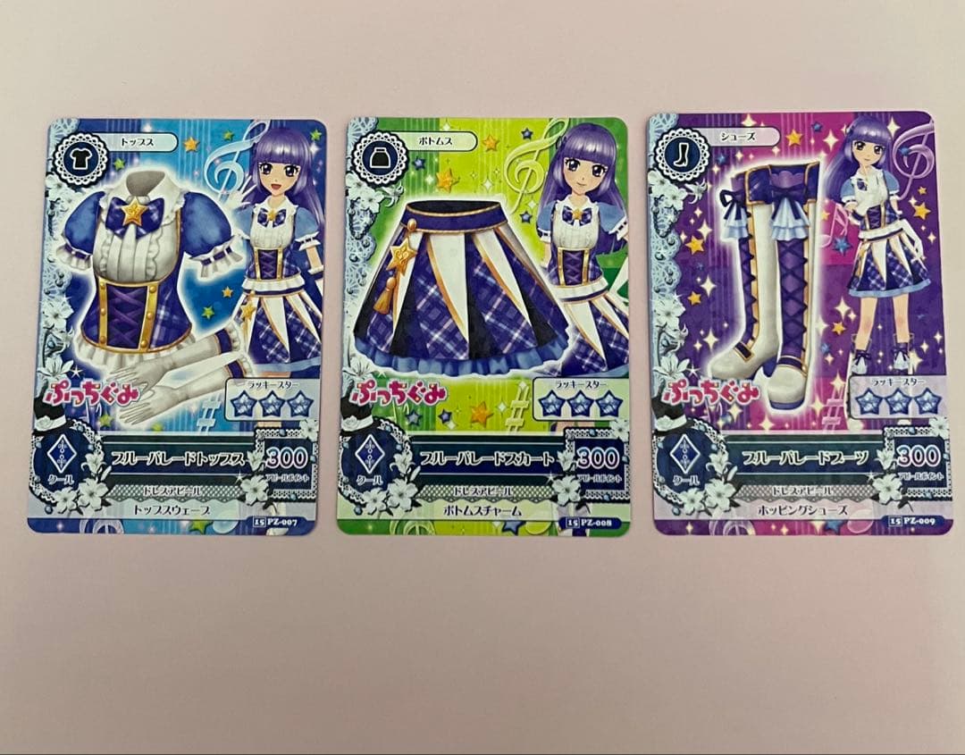 アイカツカード 氷上 スミレ ぷっちぐみ ブルーパレード 3枚セット