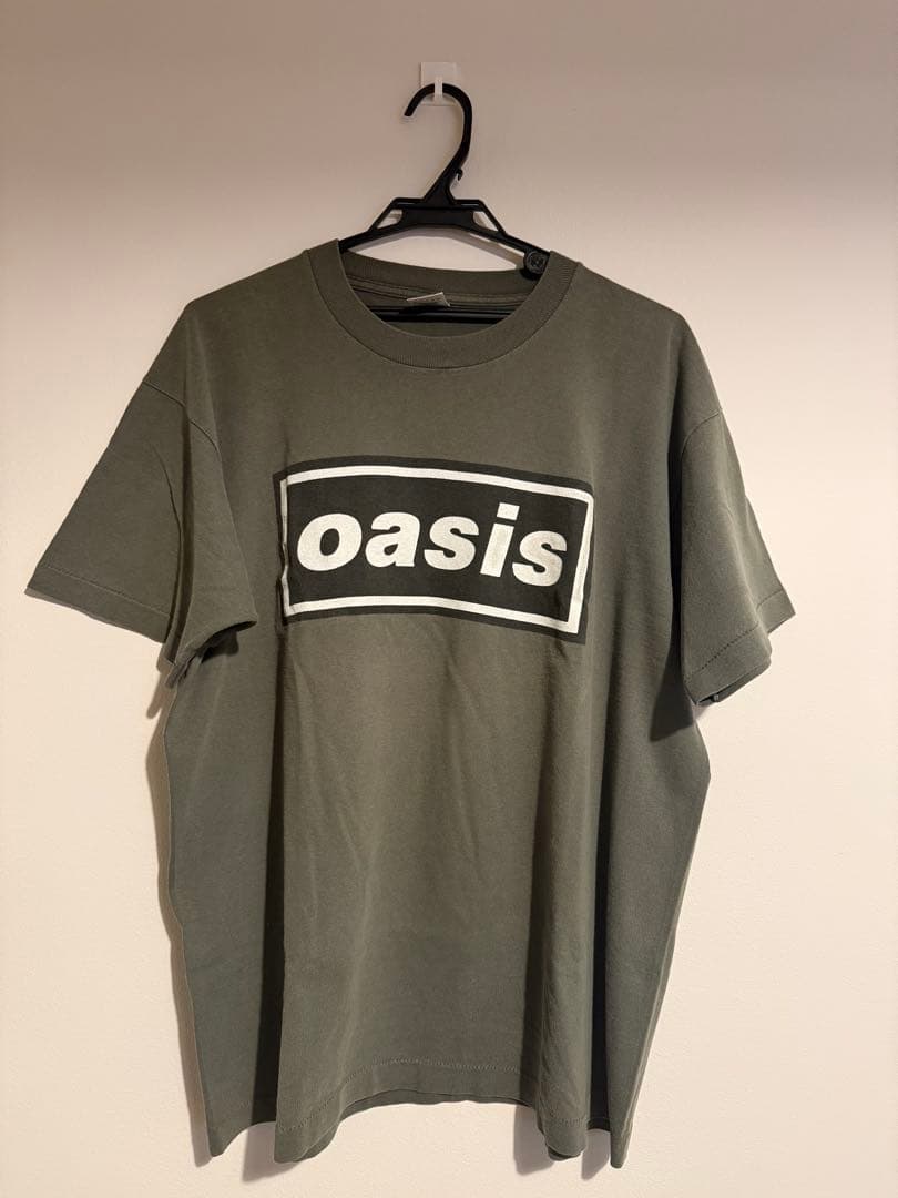 OASIS BOXロゴTシャツ XLサイズ　グリーン Special!!!90s oasis 