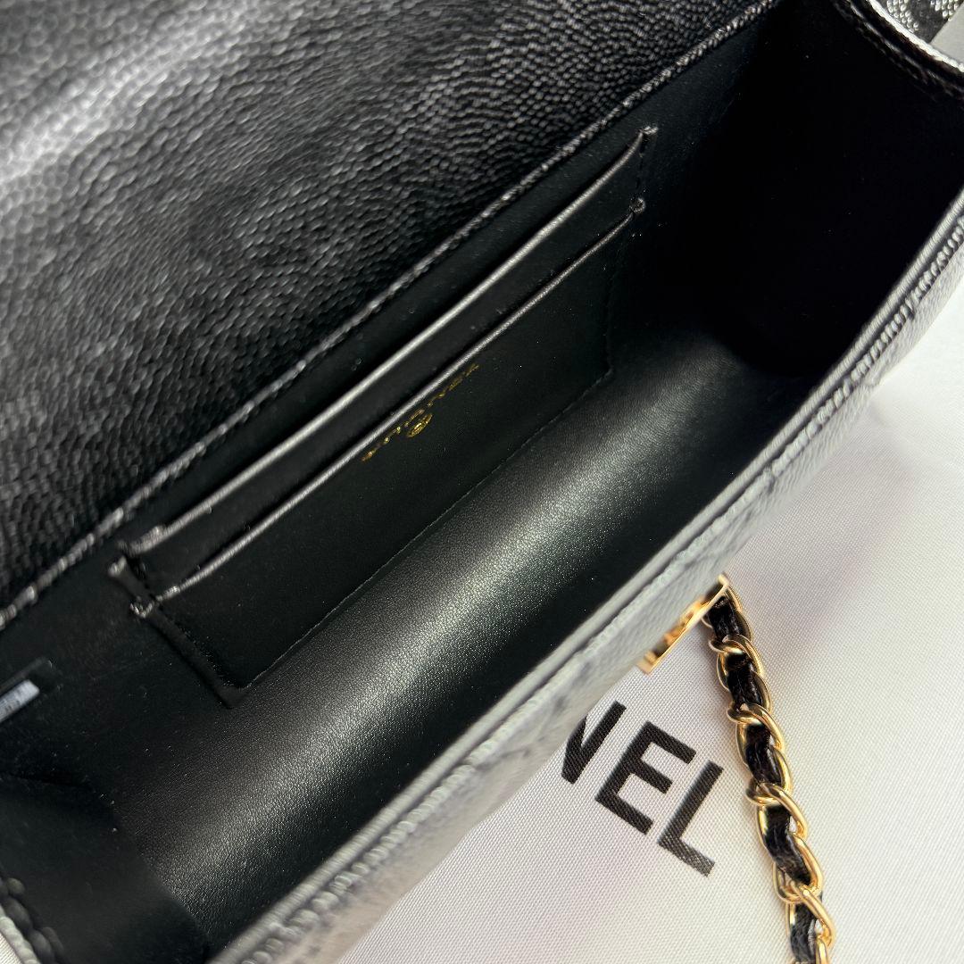 本日限定特価】CHANEL ノベルティ ブラックレザー ショルダーバッグ