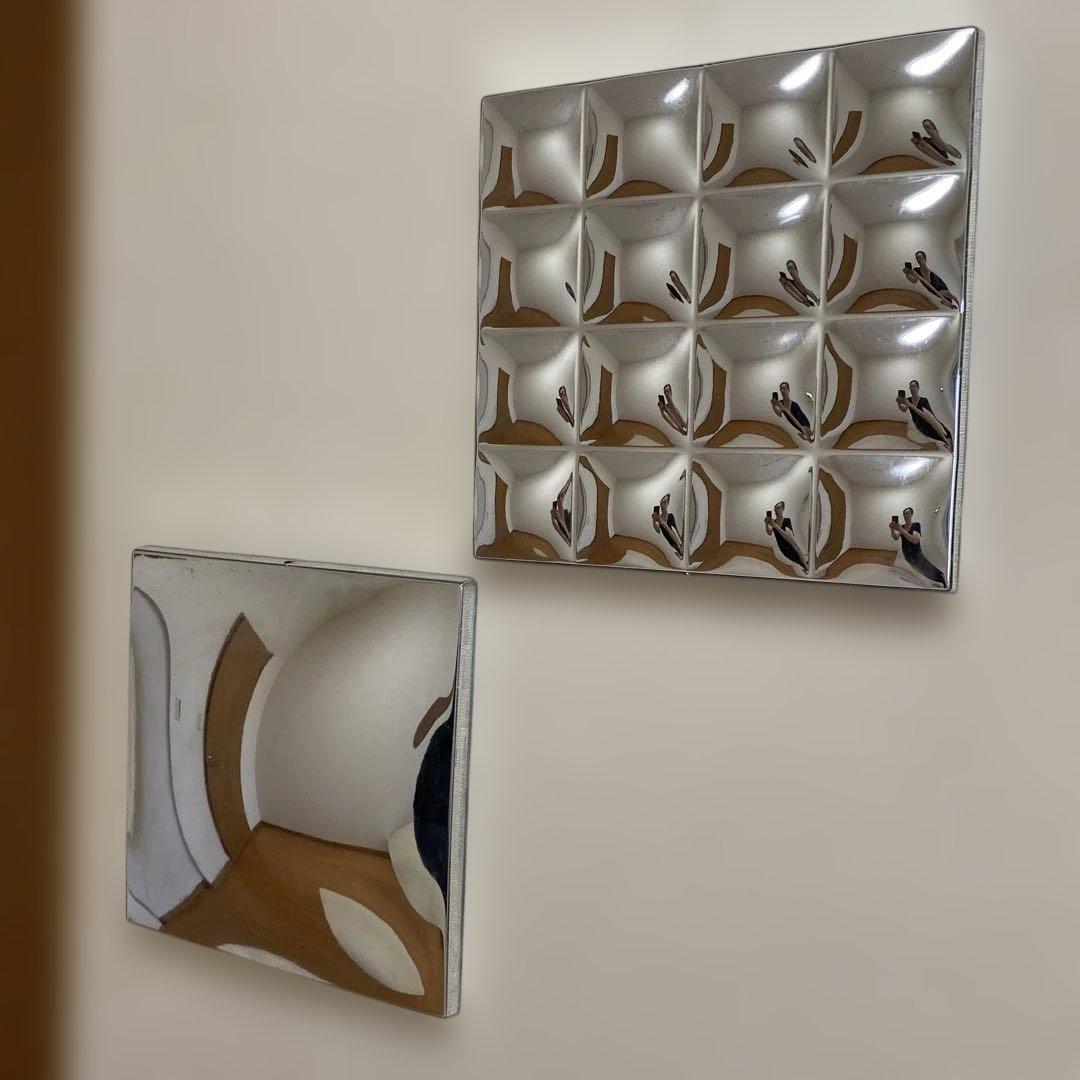 IKEA バブルミラー壁掛インテリア　2枚セット DVÄRGSYREN ドヴェリスィレン ミラー, オーク材突き板, 40x50 cm - IKEA