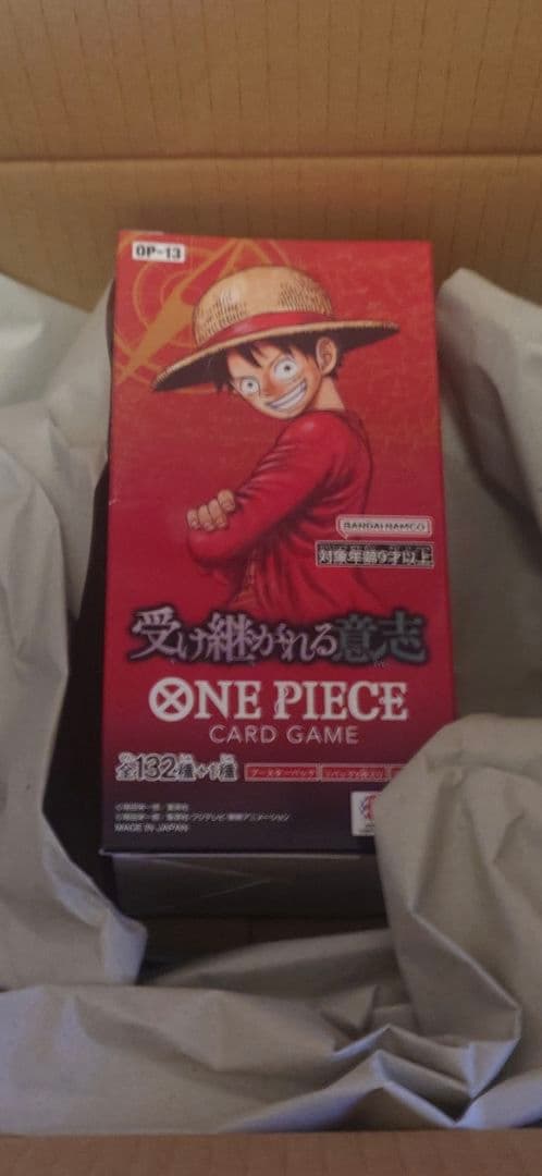 【未開封テープ付き 】ワンピースカード 受け継がれる意志 1BOX BANDAI（バンダイ） BOX テープ付き未開封 ONE PIECEカードゲーム