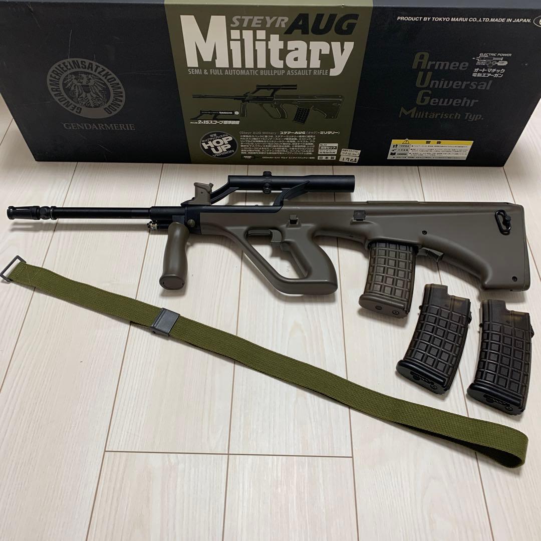 東京マルイ　STEYR AUG military カスタム　廃盤 東京マルイ] ステアーAUG ミリタリー スプリングカスタム (中古)の販売