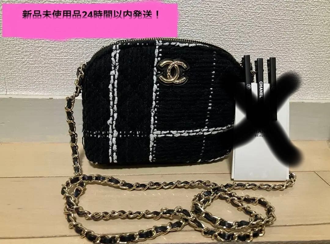 CHANELシャネル ノベルティ チェーン ツィードバック CHANEL シャネル ノベルティ チェーン ショルダーバッグ ツイード