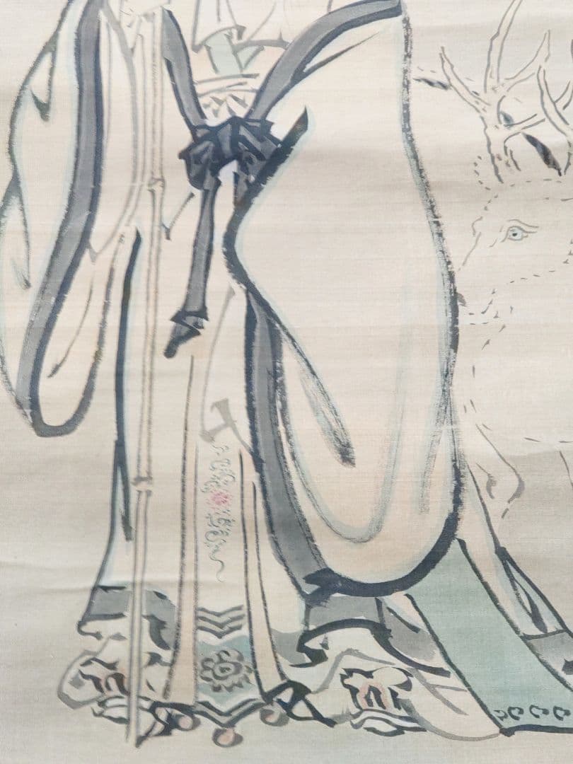 狩野常信的掛軸三幅對（真作）水墨畫山水風景道士肉筆- 日本Mercari