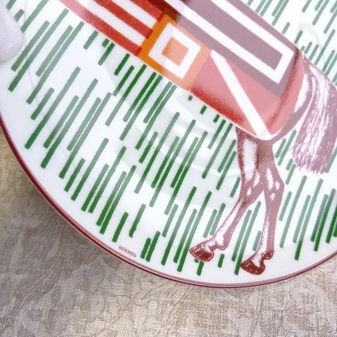 エルメス HERMES イポモビル プレート 皿 21.5cm 未使用 馬尻尾