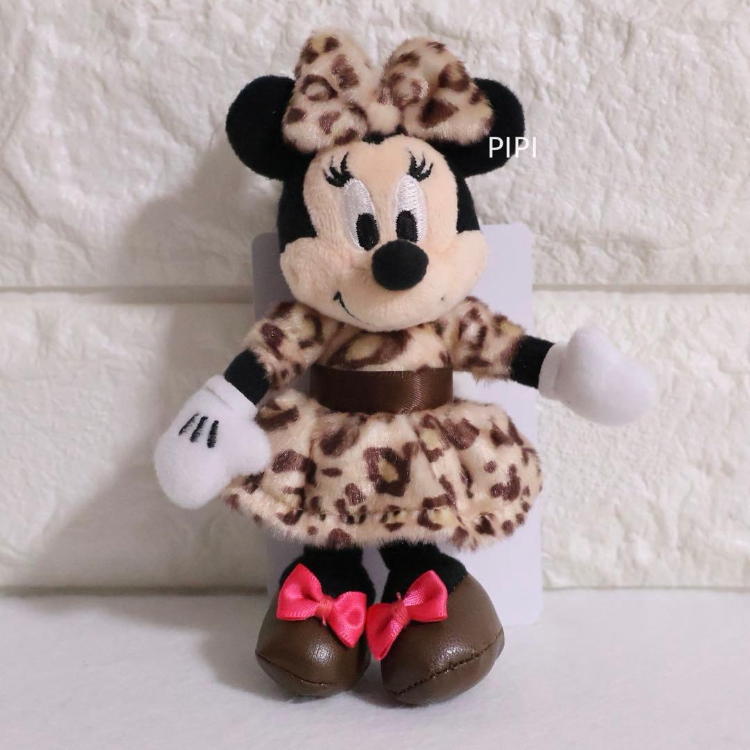 ディズニー ミニー ぬいぐるみチャーム レオパード 茶色 - メルカリ