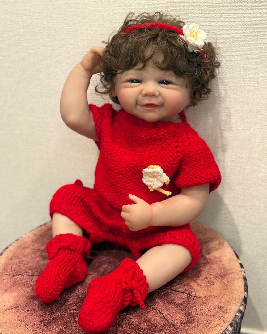 ☆新品☆リボーンドール フルボディー 天使の笑顔のベビーちゃん45cm