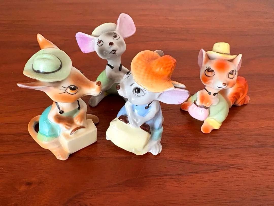 ヴィンテージ フィギュリン 昭和30年代 逆輸入 日本製 レトロ ねずみ