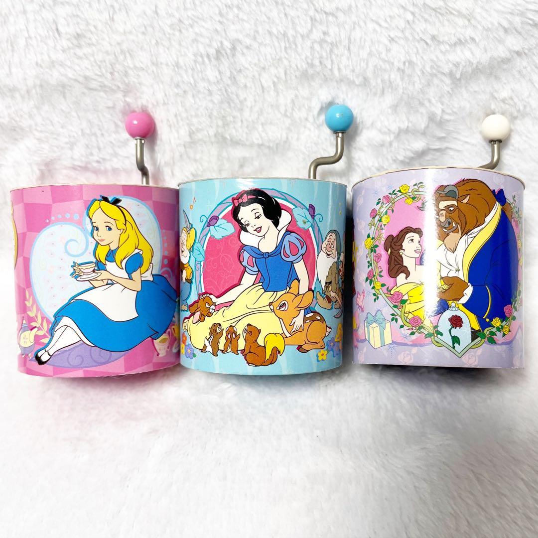 東京ディズニーランド 手回しオルゴール 美女と野獣 白雪姫 不思議の国
