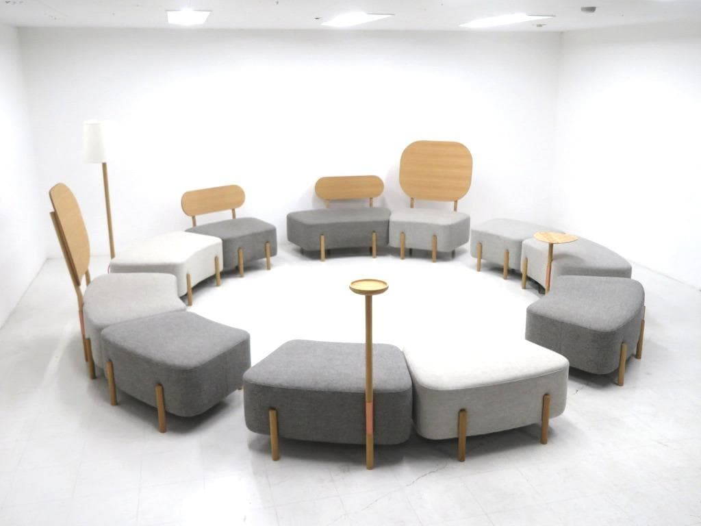 展示品 カリモク ドラドラ 北欧 オーク材 ソファ サイドテーブル付き