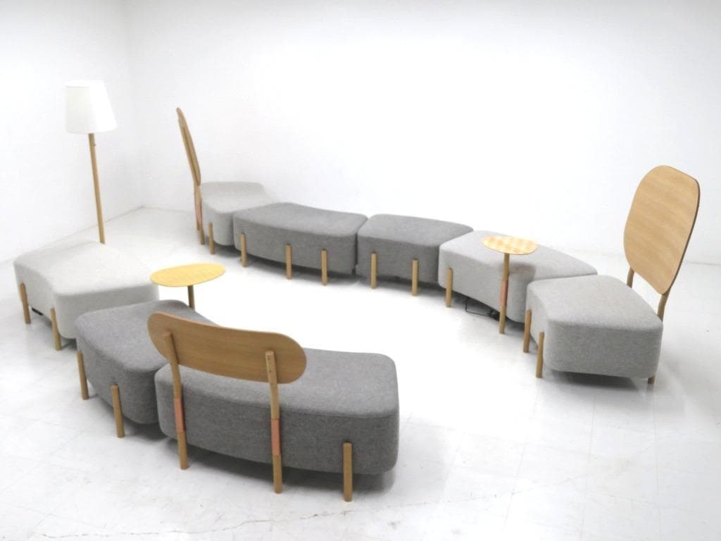 展示品 カリモク ドラドラ 北欧 オーク材 ソファ サイドテーブル付き