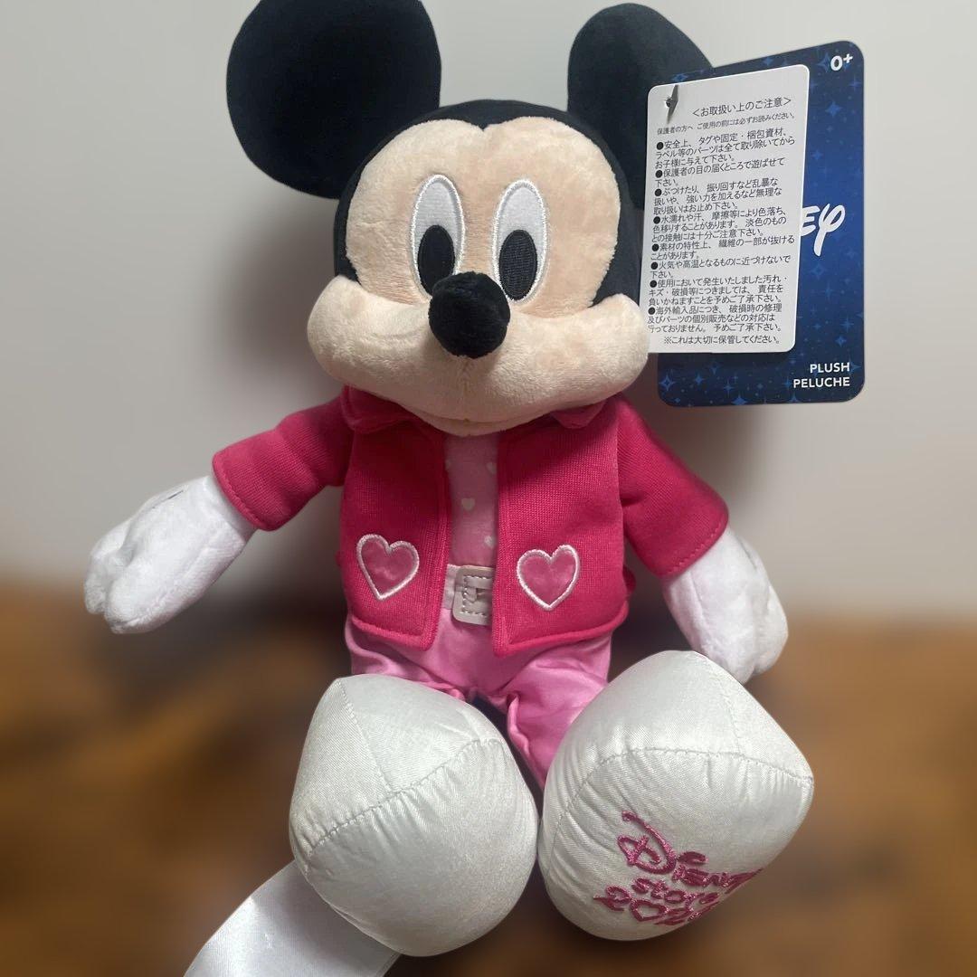 ◇ディズニーストア ミッキー ぬいぐるみ 2026年 バレンタイン ピンク