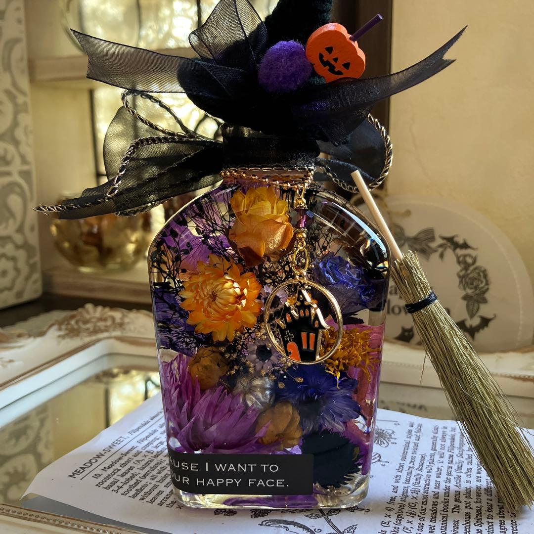 ◇ハーバリウム 262 ハロウィンカラーのウィスキーbottle*.:。✿*