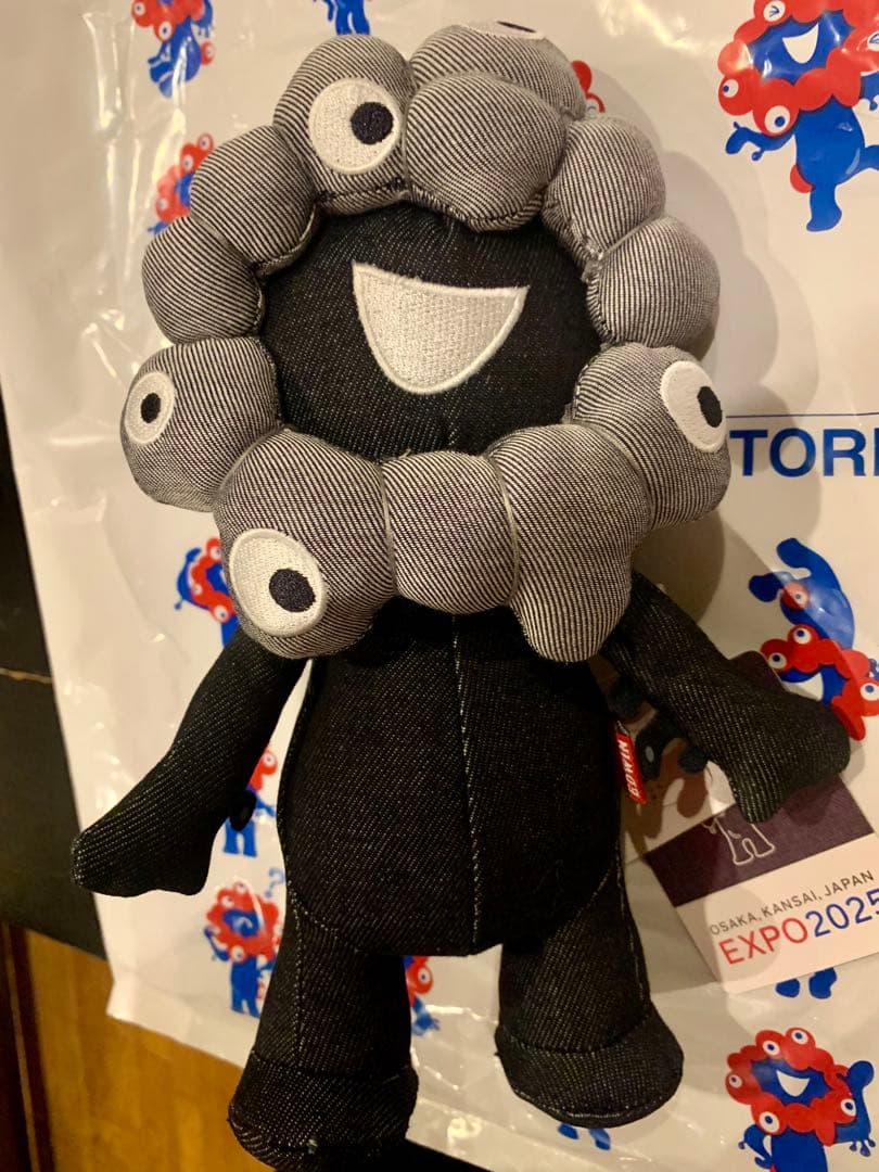 完売限定品EXPO関西万博EDWINミャクミャクぬいぐるみ/黒いミャクミャク