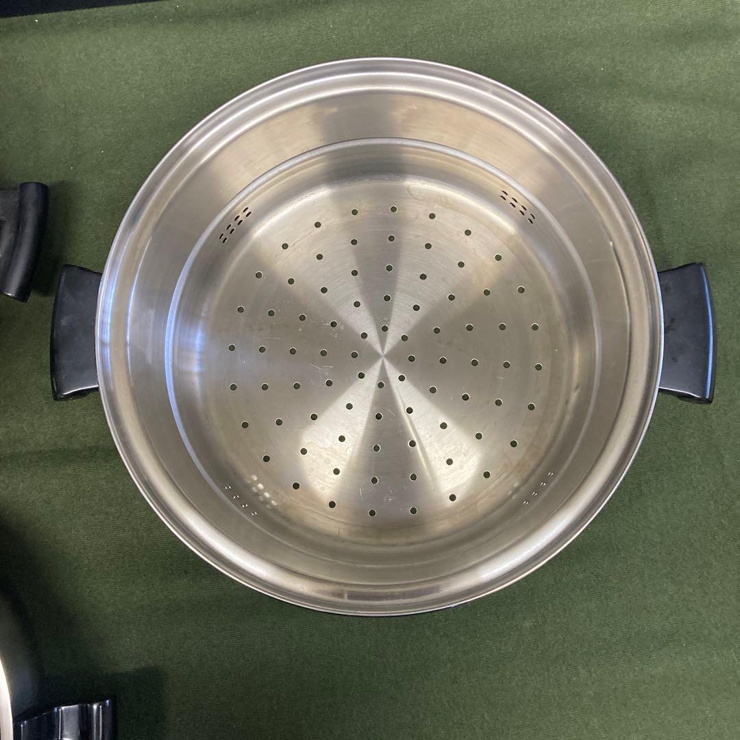 アムウェイ蒸し器2点(蓋なし) 鍋2点片手鍋2点(ほぼ未使用)