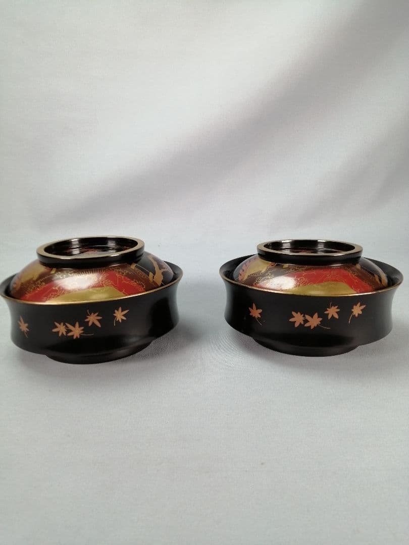 茶事道具】紅葉と火炎太鼓図 汁椀 5客組 懐石道具371 - メルカリ